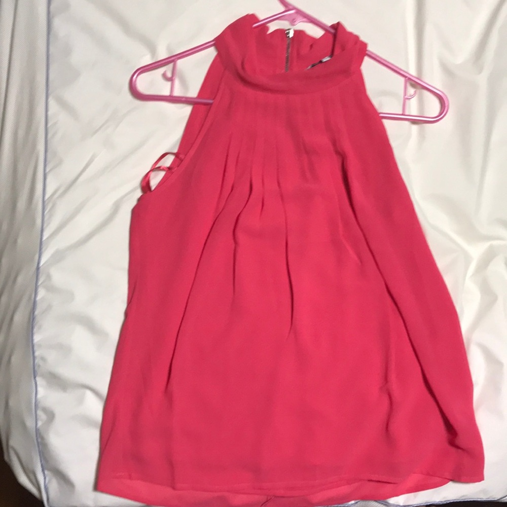 Hot Pink open shoulder blouse